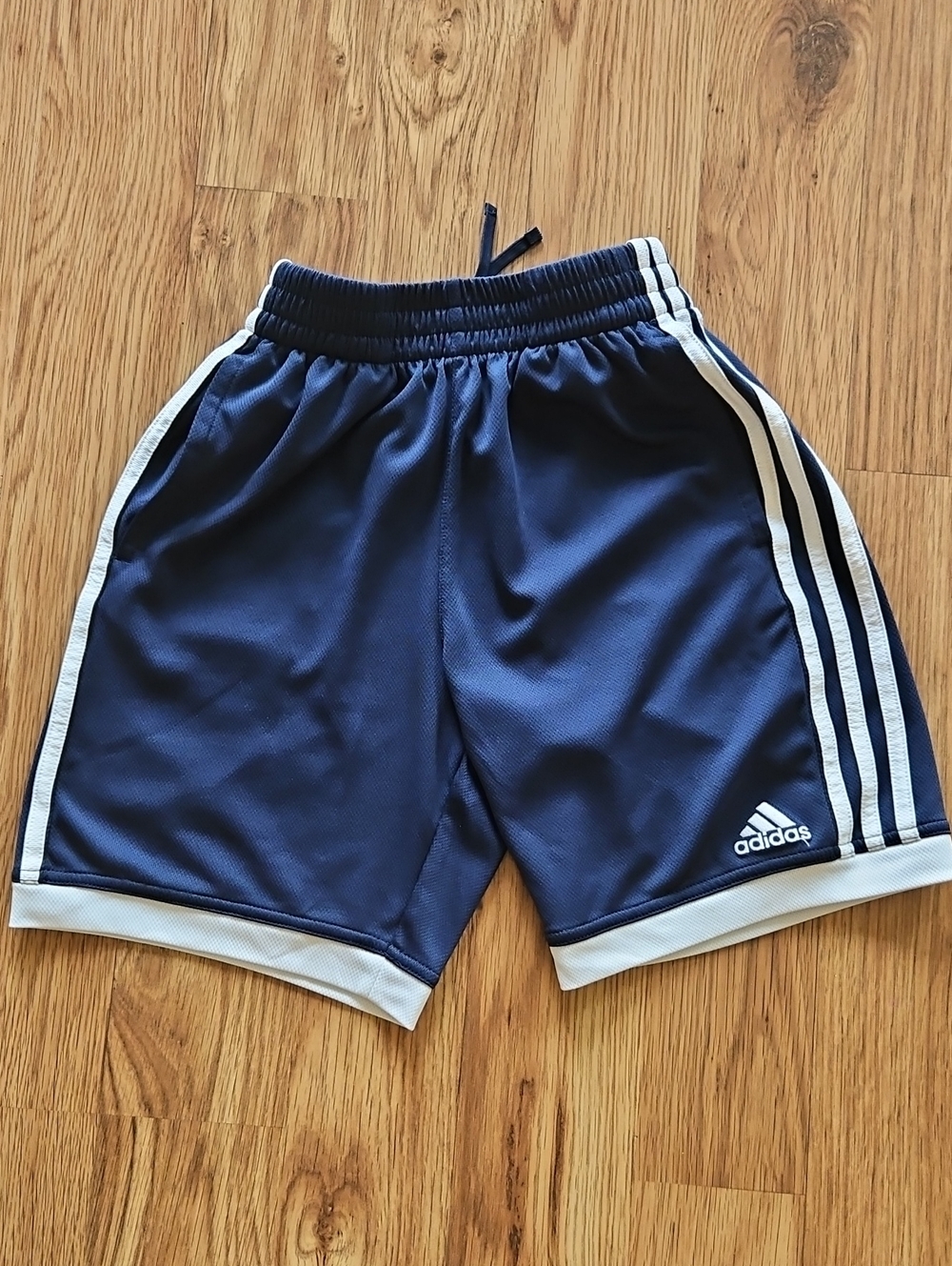 Adidas Kids Athletic Shorts Blue & White